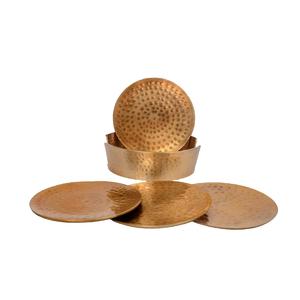 Sous-verres de thé en marbre blanc de forme ronde avec support en métal Ensemble de 4 avec taille et couleur personnalisées - Product Image 6