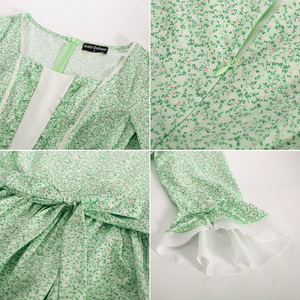 Vestido renacentista para mujer, manga 3/4, cuello cuadrado, acampanado, línea A, personalizado, Maxi Pioneer, disfraz de Cosplay - Product Image 4