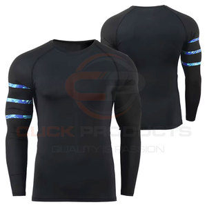 Good Quality Customized 2023 <b>Men</b> <b>Swimming</b> <b>Shirt</b> Rash Vest Protection Clothing Rush Guard Printed Rash Guard for <b>Men</b> - Product Image 3