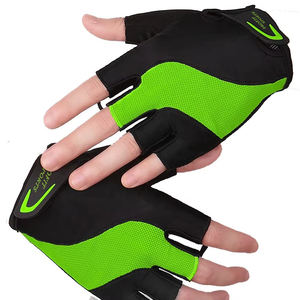 Gants de cyclisme demi-doigts pour la salle de sport, respirants, légers, fermeture à lacets, matériau PU de haute qualité, logo personnalisé OEM/ODM - Product Image 5