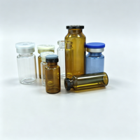 Flacon en verre vide ambré ou transparent de 2 ml, 3 ml, 5 ml, 10 ml, 15 ml, 50 ml pour l'emballage de sérums et d'essences de peptides bioactifs