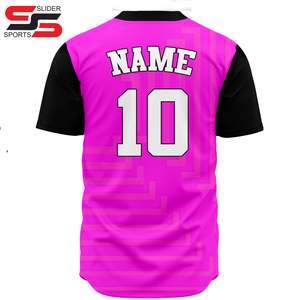 Camisetas de Béisbol Sublimadas Personalizadas al por Mayor, 100% Poliéster Antibacteriano, Cuello en V, Nombres y Logotipos de Equipos Personalizados, Precio Económico - Product Image 6