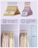 Lot de 50 cintres en velours violet, type crochet moderne, antidérapants, robustes, gain de place, avec encoches pour les épaules et barre pour pantalons