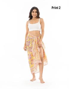 Sarong plage couverture élégant et joyeux main bloc imprimé léger doux 100% bio voile paréo écharpe robe d'été robe d'été plage - Product Image 6