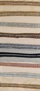 Custom Made in Varied Beaded & Stone Material Embroidered Laces in Various Designs & Colours for Wedding Dresses - Product Image 5