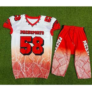 Maillot de football américain réversible de haute qualité brodé et sublimé uniformes de football américain respirant en gros - Product Image 1