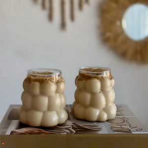 Tazas de Vidrio de Borosilicato ERKUGO, Modelo Uva, Elegantes y Lindas, para Bebidas Calientes y Frías, Uso en Fiestas y en el Hogar - Product Image 2