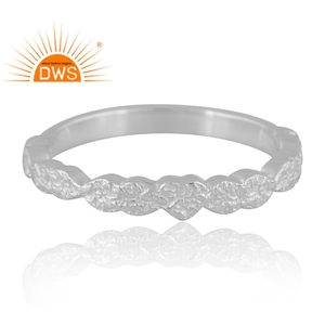 Anillo de banda de plata 925 de diseño vintage para mujer, joyería personalizada para mujer, regalo para ella - Product Image 3