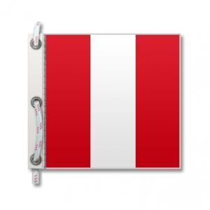 Drapeau numérique de signalisation nautique 7 60x50 Cm - Product Image 3
