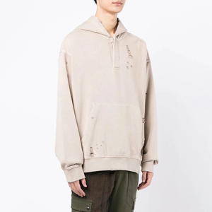 Dernier design, vente en gros, sweat-shirts à capuche unisexes en coton respirant, épaules tombantes, style délavé, sweat-shirts à capuche personnalisés de haute qualité pour hommes - Product Image 2