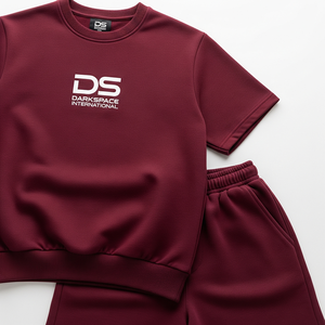 Haute qualité hommes Vintage solide polaire à manches courtes sweat ensemble court Logo personnalisable respirant saison d'hiver - Product Image 1