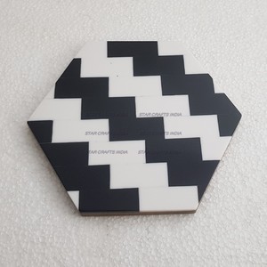 Sous-verres modernes de bonne qualité en bois et résine époxy River Best Office & Home Mat & Pad de SCI - Product Image 5