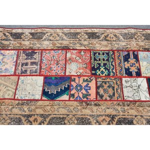 Turkish Rug, Runner 2.9x8.4 ft Vintage Rug, <b>Brown</b> Ombr <b>Wool</b> Rug - Product Image 5