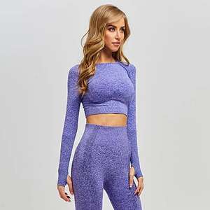 Vente en gros de vêtements de sport pour la course à pied Fitness Compression 2 pièces Ensemble de yoga Nouveau design Vêtements de sport pour femmes pour la salle de sport - Product Image 5