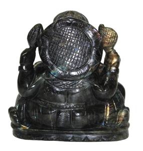ESTATUILLA tallada a mano de labradorita de cristal curativo, escultura de Ganesha, Gema India - Product Image 3