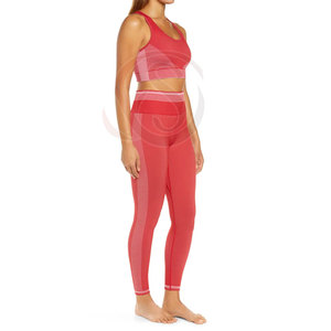 Conjunto Deportivo de Yoga para Mujer, 2 Piezas, 100% Algodón, Transpirable, de Alta Sujeción, Leggings de Cintura Alta y Sujetador Deportivo, Novedad 2024 - Product Image 1