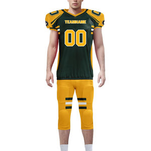 Nouveaux uniformes de football américain pour adultes, personnalisables avec logo et design, plusieurs couleurs, polyester, antibactériens, évacuant l'humidité, légers - Product Image 2
