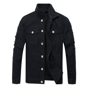 Chaqueta informal personalizada para hombre, chaqueta vaquera sencilla para hombre, chaqueta vaquera con estilo, Chaquetas vaqueras para hombre, Impresión de logotipo personalizado directo de fábrica - Product Image 1