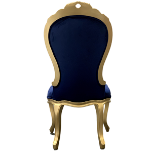 Modern Dining Room <b>Chair</b> Solid Wood with <b>Blue</b> Color and Various Carvings Furniture Design for Modern Dining Space - Product Image 4