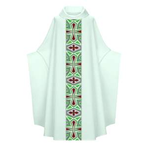 Tenue traditionnelle du Saint Sacrement à coupe large Détail brodé Léger Confort Sacré Unisexe Tissu Mélange Chasuble Robes - Product Image 1