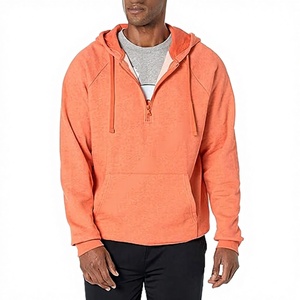 Tendance Automne-Hiver : Sweat à Capuche Unisexe Oversize Demi-Zip en Toile de Coton et Bambou Respirant, Couleur Unie, Style Streetwear Ample - Product Image 1
