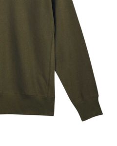 Olive <b>Green</b> <b>Fleece</b> Sweatshirt for <b>Men</b> Crewneck Pullover Long Sleeve Casual Soft Cotton Winter Warm OEM Custom Design - Product Image 6