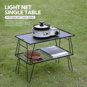 Estante de Almacenamiento Campingmoon de 2 Niveles, Juego de Mesa y Sillas para Picnic, Estantes de Acero Aleado, Mesa Plegable para Cocina de Camping con Bolsa - Product Image 6