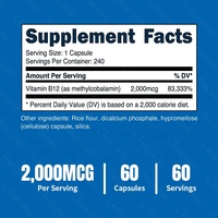 Fabricant OEM/ODM de capsules de vitamine B12 de qualité alimentaire, compléments énergétiques, comprimés de vitamine B12
