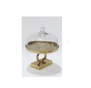 Natural Brass <b>Cake</b> <b>Stand</b> Gold Base Birthday Dessert <b>Cake</b> <b>Stand</b> Metal <b>with</b> Golden Polished <b>Cake</b> <b>Stand</b> and Acrylic <b>Lid</b> - Product Image 5