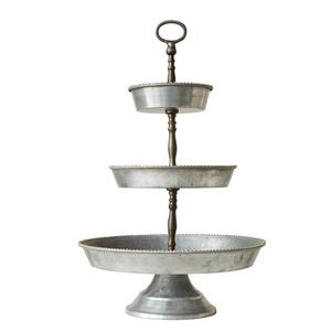 Indian Manufacturer's 2-<b>Tier</b> Gold Nickel Plated Cast Aluminium <b>Cake</b> Stand Elegant Designs for Kitchen Baking Kitchen Tools - Product Image 6