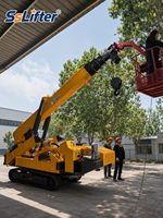 Grue araignée sur chenilles de 3 tonnes, hauteur de levage de 8,3 m, pour le déplacement d'équipements et la réparation d'entrepôts, avec moteur essence ou diesel