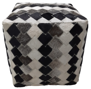 Pouf pliable moderne en cuir véritable pour salon, chambre à coucher, hôtel, design d'intérieur - Product Image 2