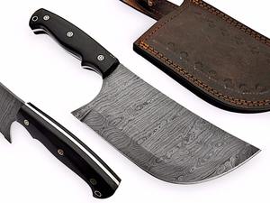 Cuchillo de Cocina de Acero de Damasco con Mango de Cuerno de Búfalo, Cuchillo de Corte de Acero al Carbono para Uso en la Cocina - Product Image 6