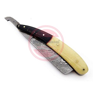 Maquinilla de afeitar recta hecha a mano, maquinilla de afeitar recta de acero de Damasco - Product Image 5