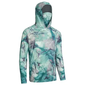 Sudadera con Capucha para Pesca UPF 50 para Hombre, Manga Larga, Estampado por Sublimación, Protección Solar Anti-UV, Poliéster, Modelo 2027 - Product Image 1