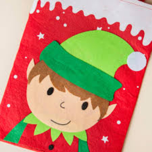 Vente en gros de sac fourre-tout de Noël en laine fine tricoté avec lettre rouge pour cadeau de bonbons pour enfants personnalisé Ind - Product Image 5