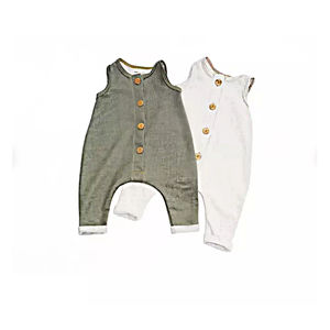 Barboteuse pour bébé unisexe, prix de gros, 100% coton biologique, vêtements doux pour bébé, combinaisons à bon prix du fabricant - Product Image 1