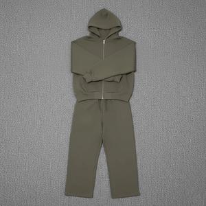 Conjunto Deportivo de 2 Piezas para Hombre, con Cremallera, de Algodón/Poliéster, Secado Rápido, para Invierno, Estilo Informal, para Correr, Última Moda 2024 - Product Image 1