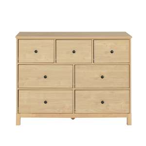 Commode en bois à 7 tiroirs, coffre de rangement minimaliste scandinave, armoire de chambre à coucher grande capacité pour l'organisation de la maison - Product Image 4