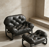 Offre à Durée Limitée : Canapé Simple Surdimensionné en Cuir Doux et Confortable, Facile d'Entretien, Idéal pour les Petits Espaces