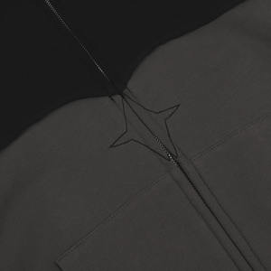 Sudaderas de diseño de marca Unisex de alta calidad con cremallera de gran tamaño Vintage Cut Sew Hoodies Custom Patchwork 3D bordado - Product Image 5