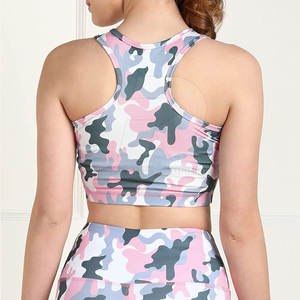 Soutien-gorge de sport simple pour femme avec logo frontal – Soutien-gorge d'entraînement léger et écologique en Spandex/Polyester en promotion en ligne - Product Image 2