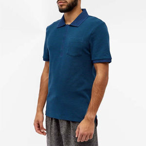 Polo gaufré de haute qualité pour homme-élégant, respirant et idéal pour les tenues à la mode et décontractées - Product Image 2