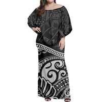 Robe Mumu pour femme style insulaire, conception personnalisée, livraison rapide, taille naturelle élégante, satin tropical, OEM, faible MOQ, prix d'usine