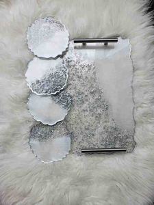 ที่รองแก้วงานฝีมือทันสมัย สีและดีไซน์ตามสั่ง ทำจากเรซิ่นอีพ็อกซี่โดยศิลปิน - Product Image 5