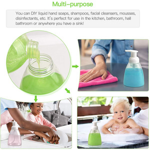 Botella plana ovalada de jabón de espuma de 270ml de plástico para mascotas para embalaje personalizado al por mayor de alta compatibilidad con varios tipos de cierres OEM - Product Image 5