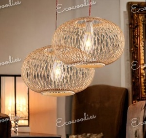 <b>Rattan</b> Bamboo Ball <b>Lantern</b> Light Pendant Lampshade Chandelier Lighting for Living Room and Bedroom Home Furniture - Product Image 4