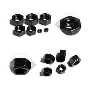 Écrou de blocage de quincaillerie hexagonale en oxyde noir ISO 4032 DIN934 acier au carbone zingage filetage grossier métrique classe 8.8 écrous ISO 4032 - Product Image 1