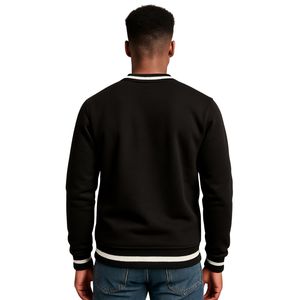 Groove Phi Groove Social Fellowship Sudadera negra de cuello redondo 100 algodón polar Chenille bordado fraternidad griega ropa hombres - Product Image 2