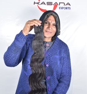 Venta al por mayor 100% Raw Cutícula Alineada Virgen Indio color natural negro mujeres máquina doble trama onda profunda pelo humano barato - Product Image 2